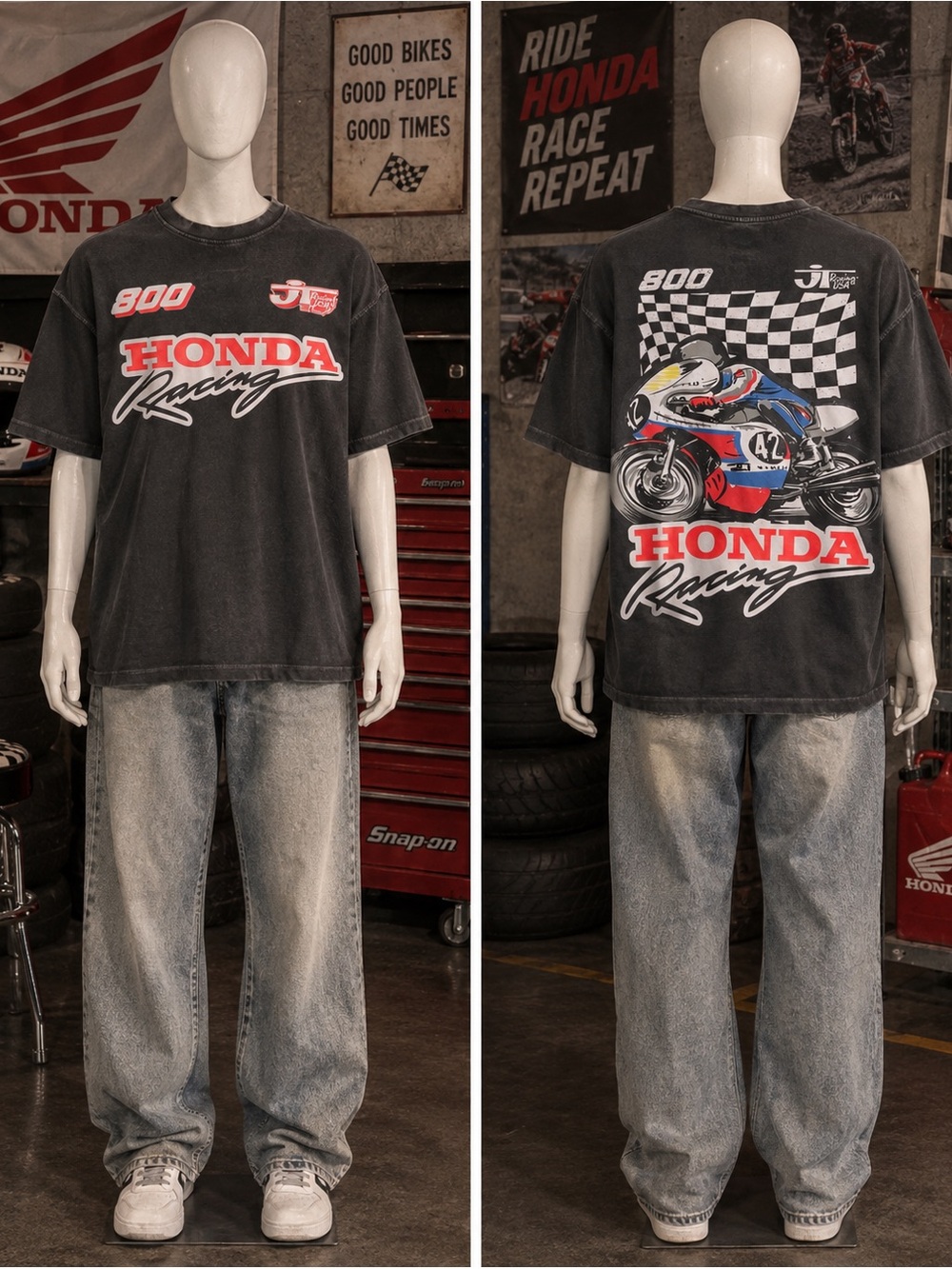 Honda Racing Graphic Tee - Black